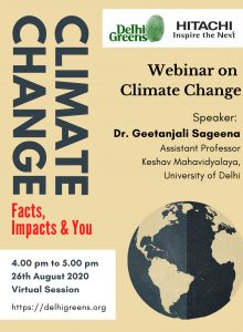 Webinar on climate change poster